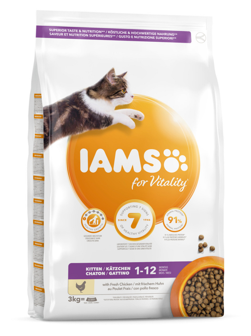 Dor leren Ligatie IAMS kattenvoer Kitten Chicken 3 kg | Animal Center