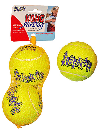 Kong AirDog Squeakair tennisbal L 2 st