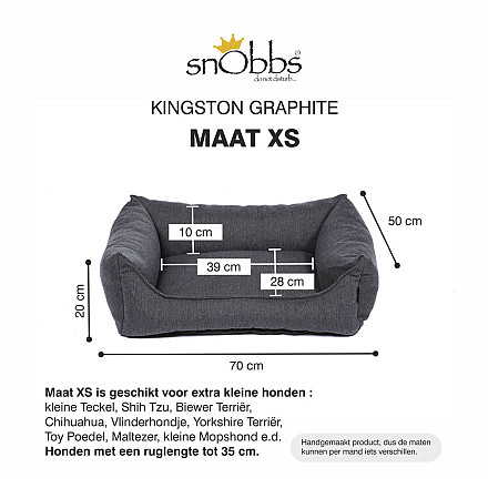 snObbs Orthopedische Hondenmand Kingston Graphite