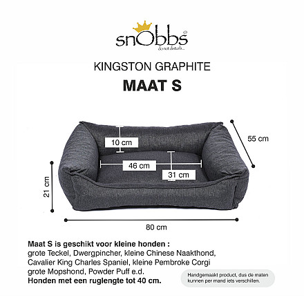 snObbs Orthopedische Hondenmand Kingston Graphite