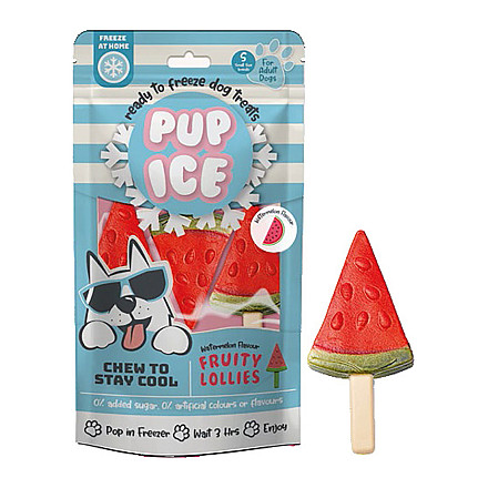 Pup Ice Hondenijsje Fruitlollie Watermeloen 3 st