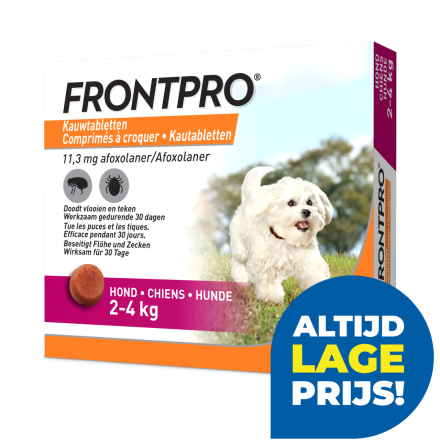 FRONTPRO Kauwtabletten Hond <br>S 3 st