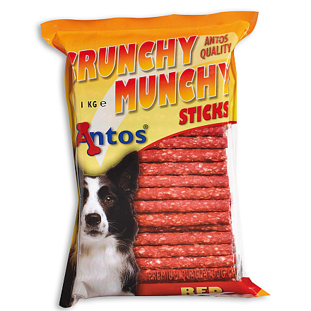 Antos Crunchy Munchy Sticks Rood 13 cm <br>10 mm 1 kg